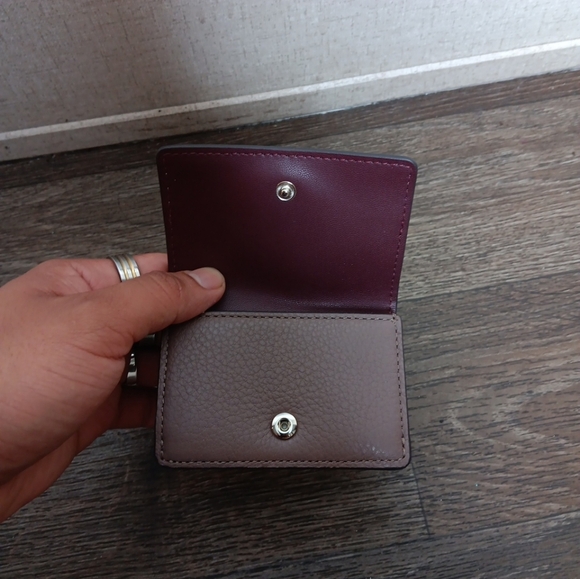 Kate Spade Jackson Color block Micro Trifold Snap Pebbled, Leather Wallet - Picture 6 of 7